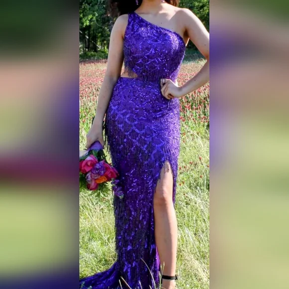 strapless open back dress Primavera Couture 3936 Prom Dress - Lilac main image 1